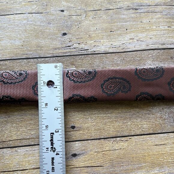 Adolfo One Size Mens Tie Orange 56”x 2” - Picture 4 of 12